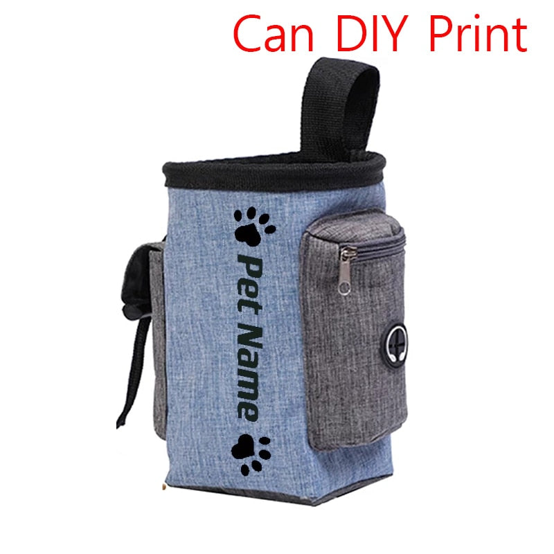 DIY Print Pet Dog Training Bag Portable Treat Snack Bait Obedience Agility Feed Storage