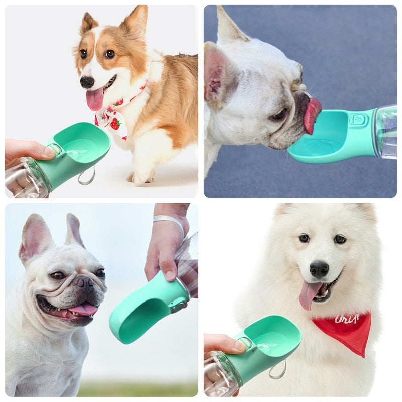 Portable Dog Cat Water Bottle Pet Outdoor Walking Travel Drinking Bowl