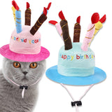 Dogs Cats Plush Birthday Hat Pet Gift birthday cake cap candle design headdress
