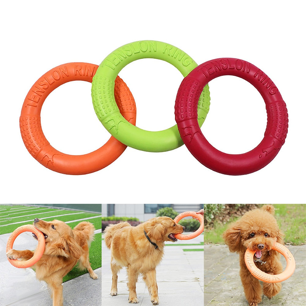 Pet Flying Discs Dog Training Ring Puller Resistant Bite Floating Toy Interactive Game