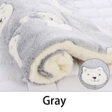 Pet Dog Cat Soft Flannel Thickened Pad Bed Warm Sleeping Mat Cover