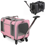 Pet stroller Cat Dog Carrier 4 Wheels Folding trolley Breathable Large Capacity