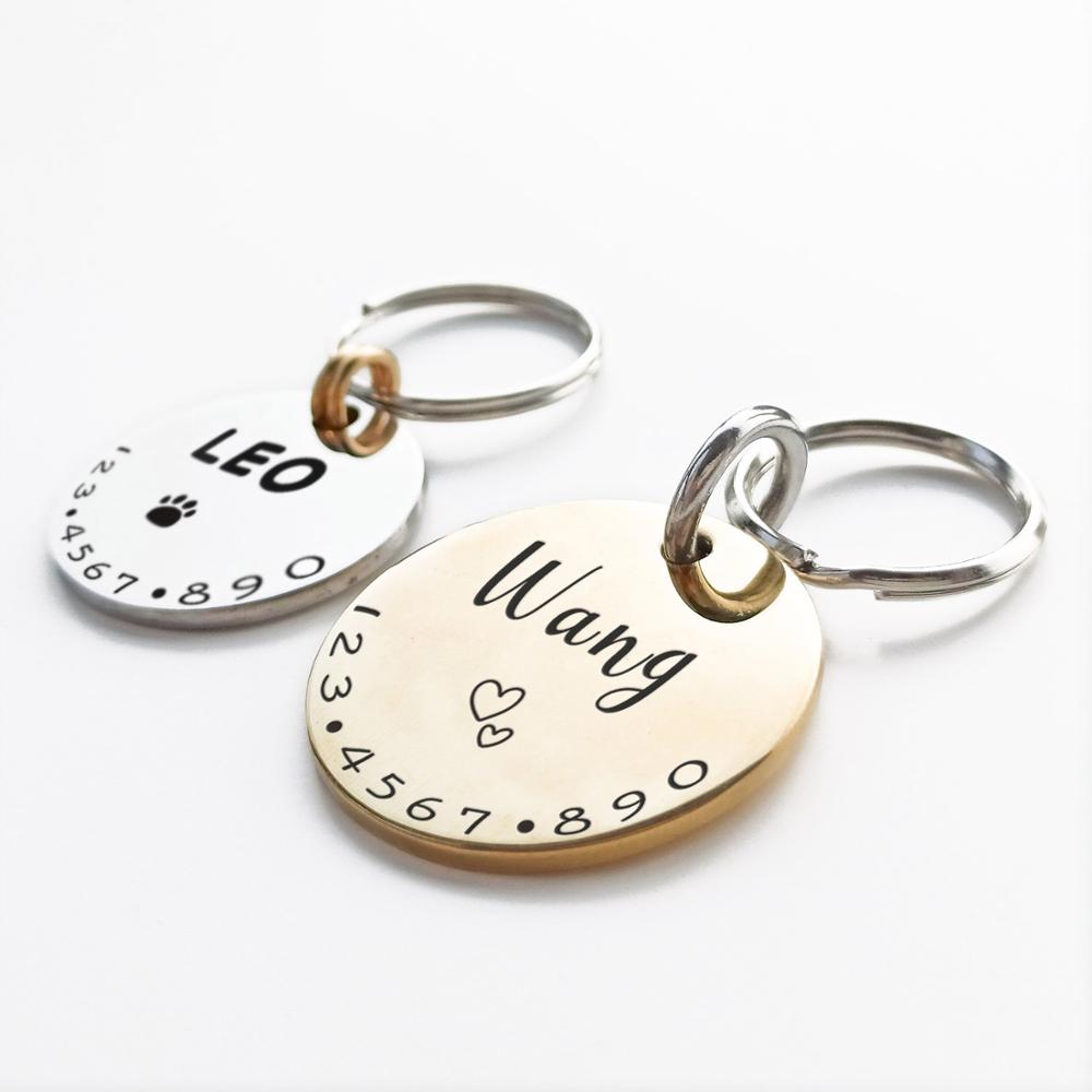 Personalized Charm Pet Cat Dog ID Tag Collar Custom Engraved Necklace