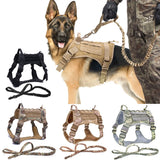 Small Medium Big Tactical Dog Vest Harness And Leash Set Pet Training Vest