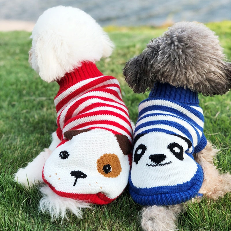 XS-L Cat Dog Sweater Pullover Winter Clothes Puppy Jacket Pet Clothing