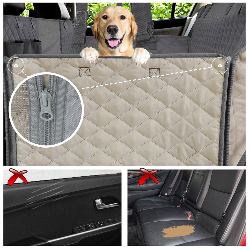 Pet Dog Travel Car Seat Cover Waterproof Carrier Hammock Car Rear Seat Protector Mat