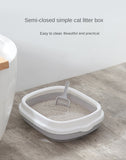 Pet Cat Litter Box Semi-enclosed Toilet Shoveling Feces Officer Anti-splashing