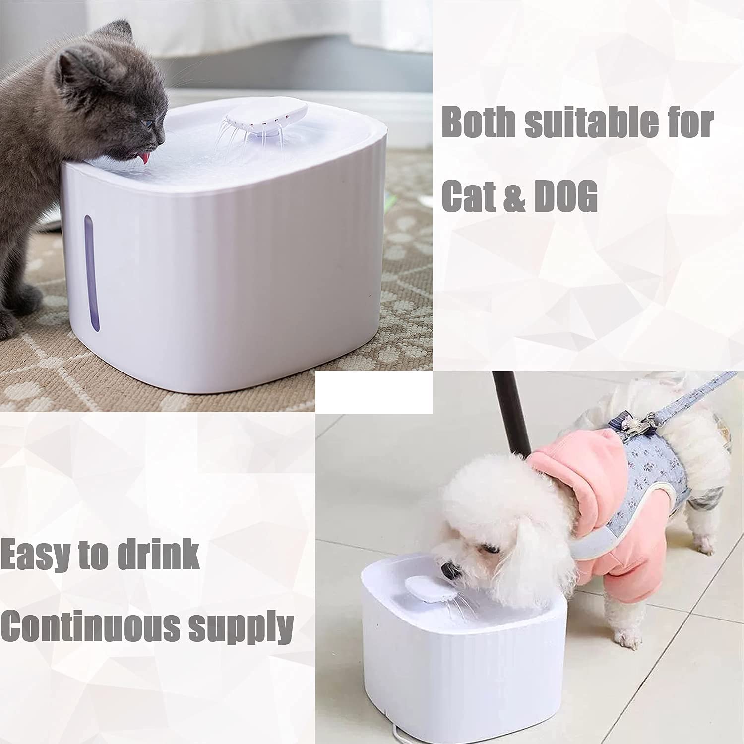 Automatic Cat Fountain Water Dispenser 3L Dog Pet LED Water Pump