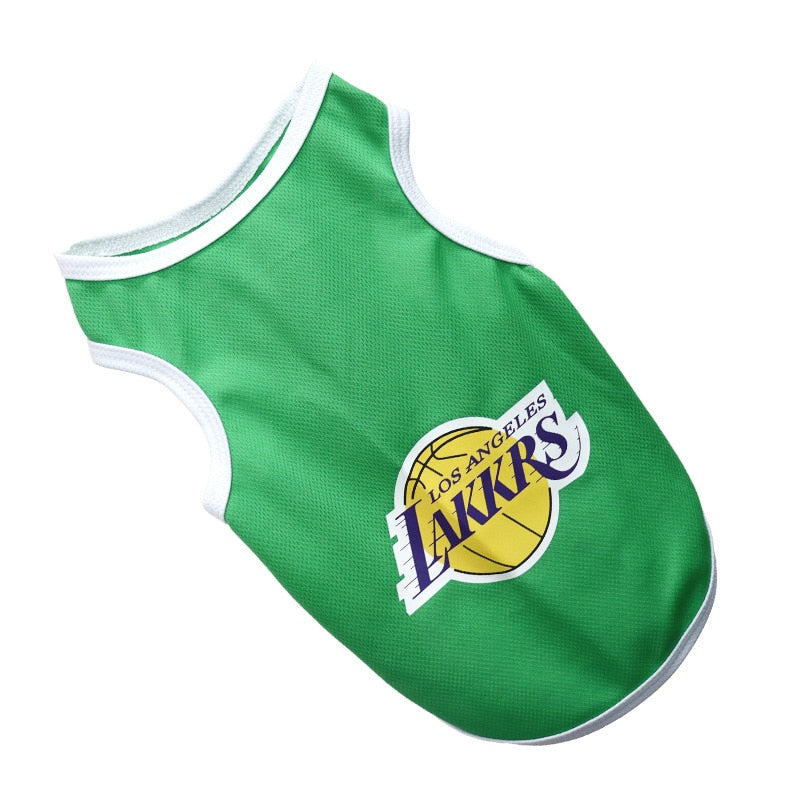 Summer Pets Puppy Cats Clothes Breathable Basketball Jersey Vest Sport Shirts T-shirt Costume