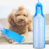 250ml/500ml Pet Dog Cat Plastic Foldable Portable Water Bottle Outdoor Travel Feeder