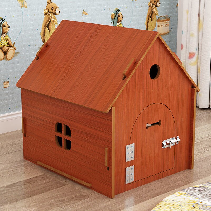 Wooden Kennel Four Seasons Pet Cat Dog Indoor Thickened Cage