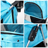 Outdoor Pet Cat Cart Breathable Dog Carrier Bag Stroller 360 Rotating Wheel
