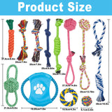 12Pcs Large Dog Toy Sets Chew Rope Outdoor Teeth Clean