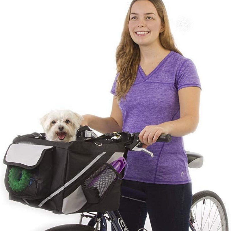 Pet Dog Cat Bicycle Carrier Bag Small Animal Travel Bike Seat Cycling Basket