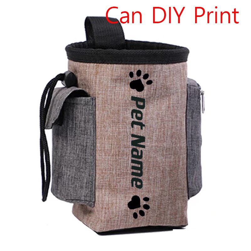 DIY Print Pet Dog Training Bag Portable Treat Snack Bait Obedience Agility Feed Storage