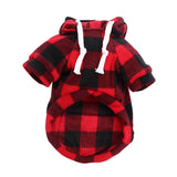 Big Small Middle Dog British Style Winter Clothes Plaid Hoodie Jacket Thicker Warm Coat