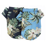 Summer Pet Dog Cat Clothes Hawaiian Style Leaf Printed Beach Shirts