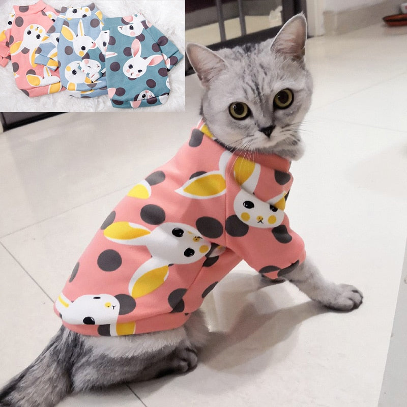 Sweet Pet Cats Clothes Winter Warm Costume Hoodie Sweater Small Dogs Clothing