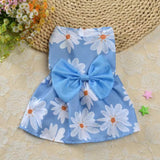 Pet Princess Dress Spring Summer Flower Butterfly Dress Fashion Broken Flower Lovely Pattern Lace Tulle Sleeveless Coat