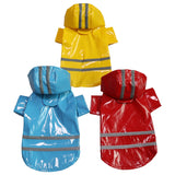 Outdoor Puppy Pet Rain Coat S-XL Hoody Waterproof Jackets PU Dogs Raincoat