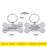 Personalized Collar Pet Cat Dog ID Tag Engraved Name Pendant