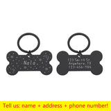 Personalized Collar Pet Cat Dog ID Tag Engraved Name Pendant