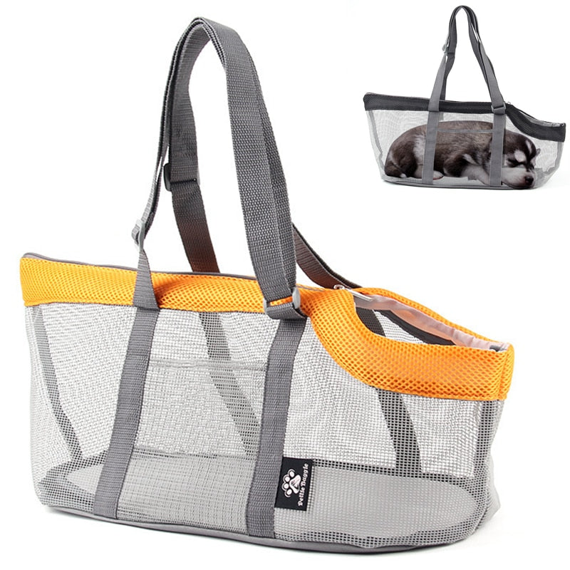 Cat Dog Pet Bag Fashion Breathable Mesh Surface Single Shoulder Bag Travel Cage