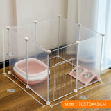 Portable Pet Dog Cat Playpen DIY Metal Wire Kennel Fence