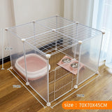 Portable Pet Dog Cat Playpen DIY Metal Wire Kennel Fence