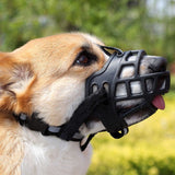 Pet Mouth Cover Adjustable Dog Muzzle Soft Silicone Breathable Strong Basket Durable