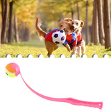 Pet Dog Interactive Tossing Tennis Toy Ball Training Fluorescent Thrower