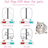 Smart Pet Small Dog Cat ABS Plastic Door Controllable 4 Way Locking Flap Door
