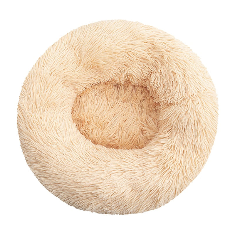 Cat Dog Bed Cushion Pet House Round Cushion Bed Pet Kennel Super Soft Fluffy Comfortable