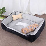 Small Medium Sizes Dogs Cats Pet Sofas Bed Warm House Candy-colored Square Nest Kennel Baskets