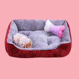 Large Sizes Dogs Cats Pet Sofas Bed Warm House Candy-colored Square Nest Kennel Baskets